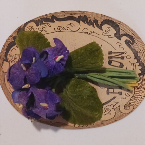 6 Authentic Vintage 1950s Millinery Chiffon/Silk Assorted Brooch/Hair/Hat Pins - Picture 6 of 10